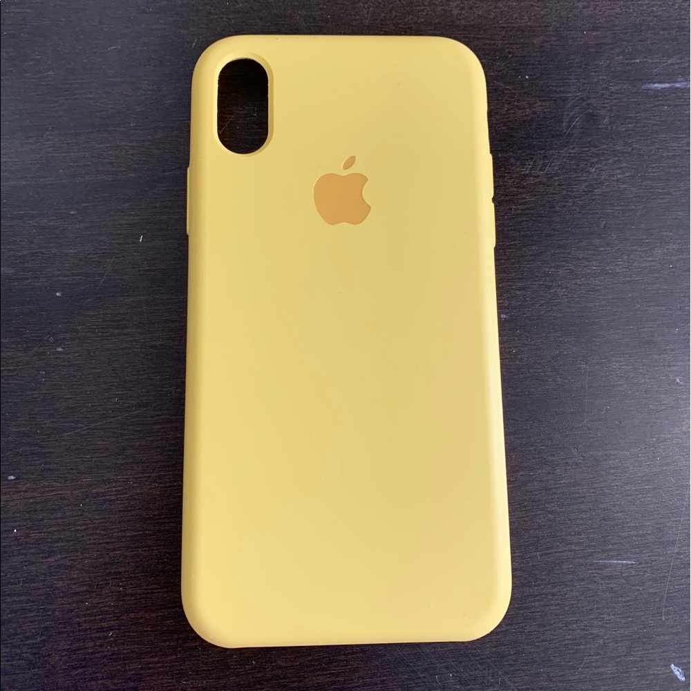 Yellow Apple case for Iphone X